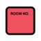 Nevs Printed Chart Labels - Room No 1-7/16" x 1-1/2" Red w/Black NRBP-S-RED - alternate 1